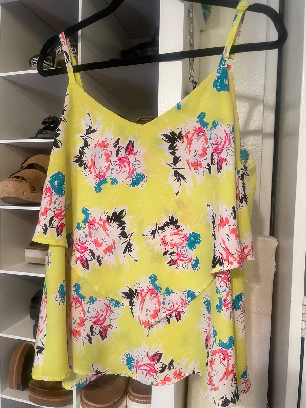 Yellow Floral Patterned Tank Top by Torrid